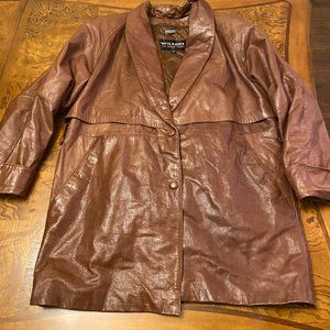 Women's Wilson Leather Thinsulate Full Length Leather Trench Coat-Size Large